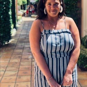 STUNNING True craft blue striped Romper size xl